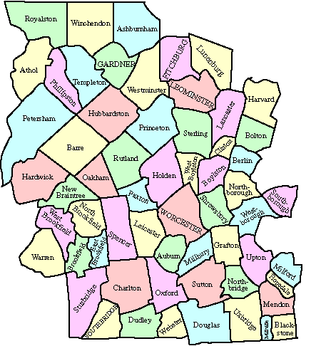 List of all town names in Massachusetts